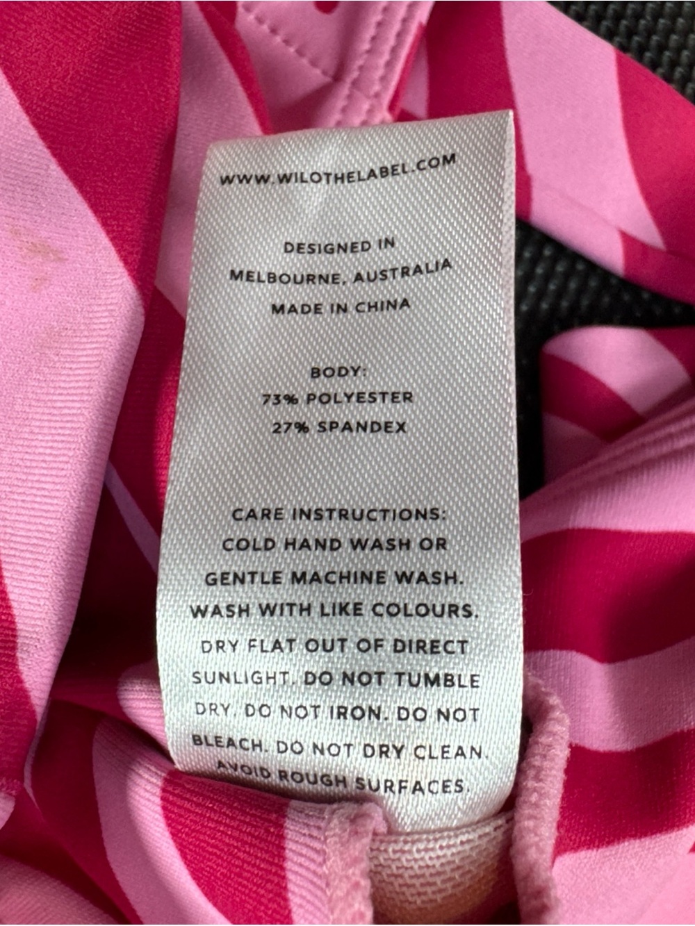 Wilo The Label Pink Zebra Stripe Women's Sports Bra and Leggings Set L - Picture 10 of 14